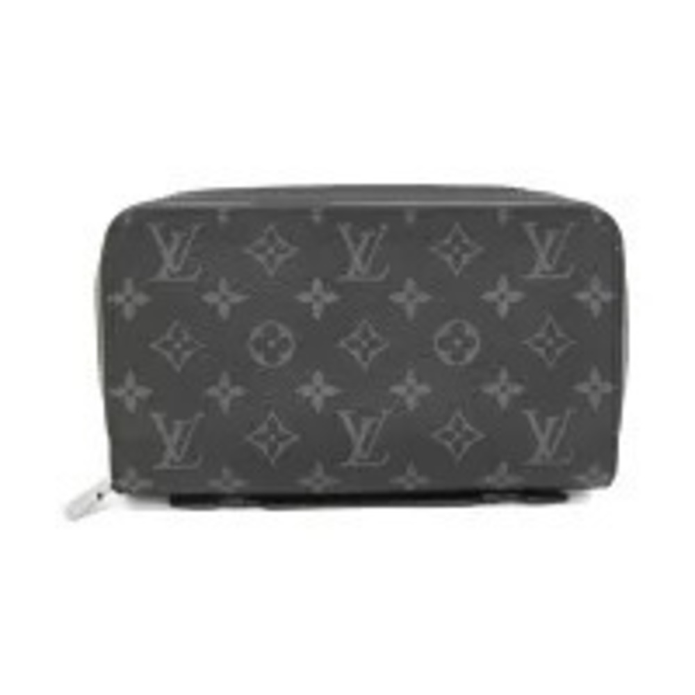 Louis Vuitton Monogram Zippy Wallet Bifold Wallet Canvas Leather Eclipse Black
